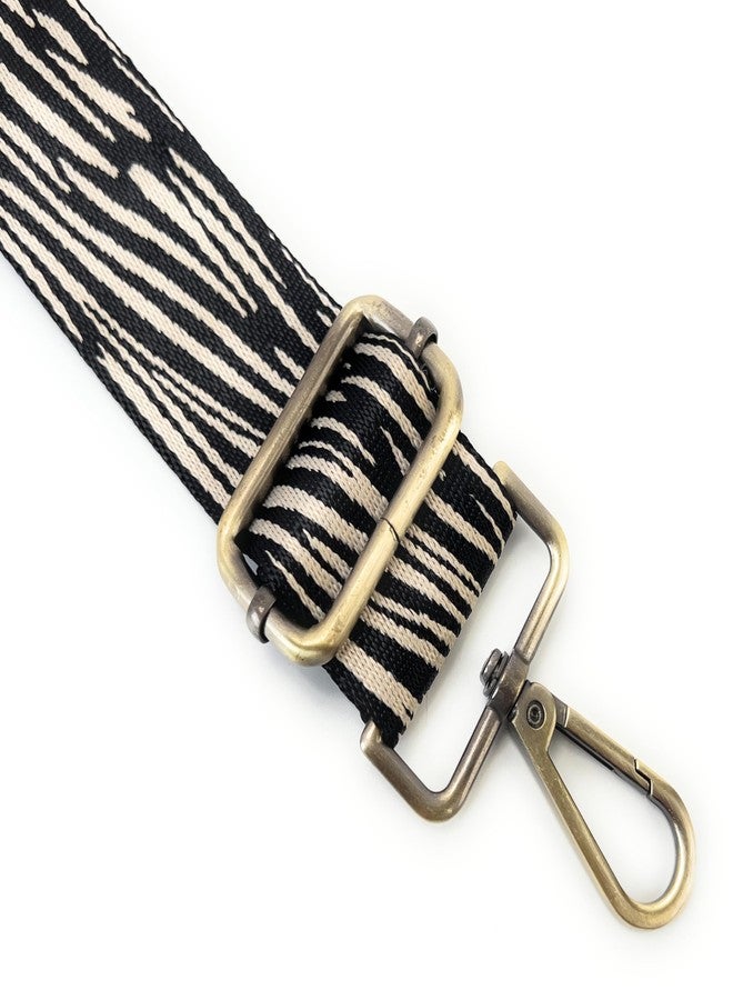 VersaKits Purse Straps Replacement Crossbody Tiger Print 1-1/2 Inch Wide with Brass Buckles Adjustable Shoulder Guitar Strap for Crossbody Bag Purse Handbag - Image 2